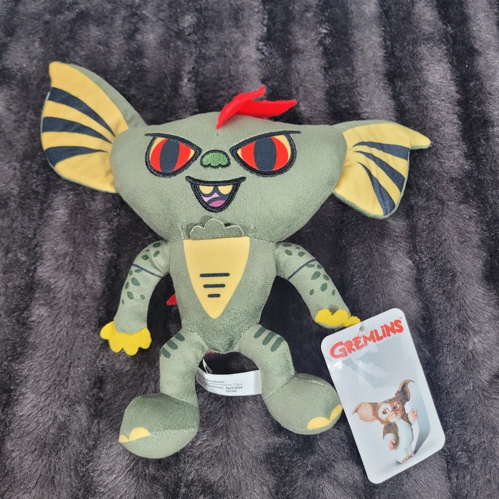 Gremlins Stripe Plush Toy Green Red Mohawk Official Movie Collectible NWT